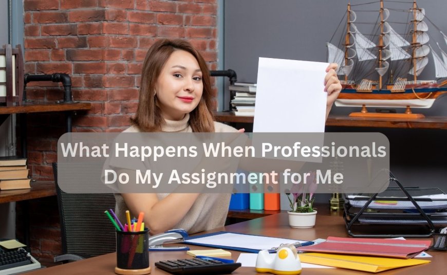 What Happens When Professionals Do My Assignment for Me