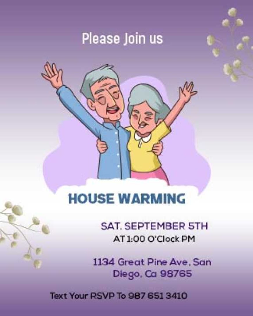 House Warming & Griha Pravesh Invitation Card in English