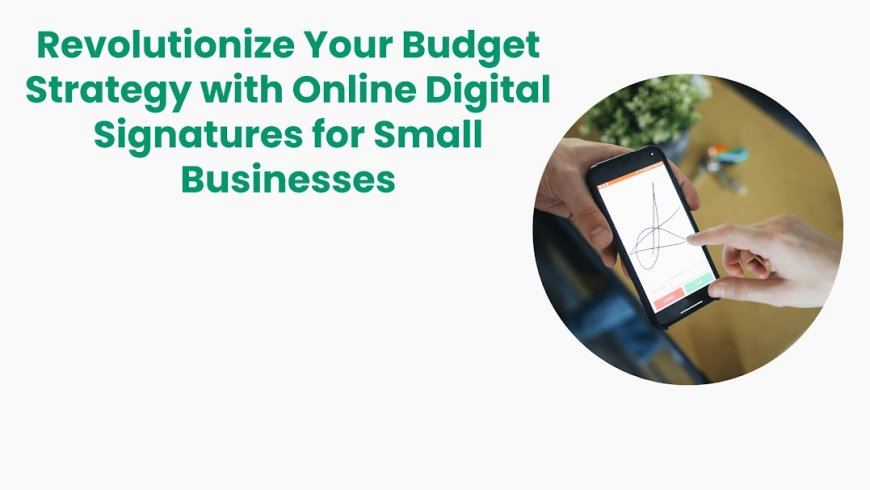 Revolutionize Your Budget Strategy with Online Digital Signatures for Small Businesses